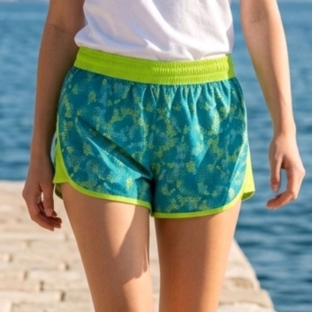 Champion DuoDry Running Shorts Neon Printed Lined Athletic XXL 18/20 Activewear